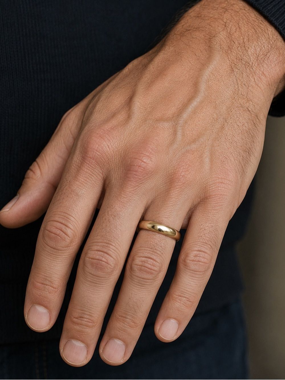 10K Yellow Gold Comfort-Fit  5mm Wedding Band – Size 10 – 3.9g